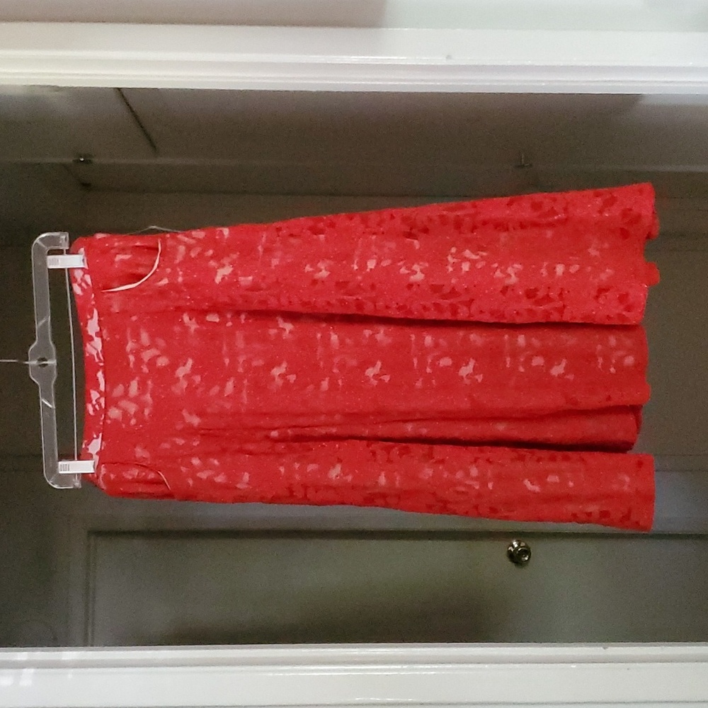 Lace midi skirt